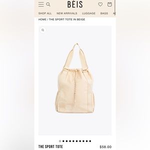 BEIS The Sport Tote in Beige
